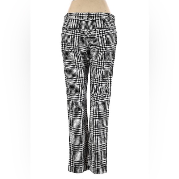 Women's Michael Kors Black White Hounds Tooth Design Skinny Pants Size 6 - Picture 2 of 4